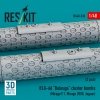 RESKIT RS48-0530 BLG-66 Belouga cluster bombs (2 pcs) (3D Printed) 1/48
